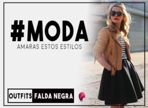 como combinar una falda negra