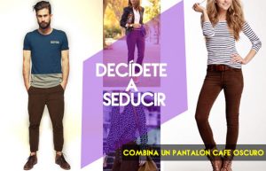 Cómo combinar un pantalón marrón oscuro o café oscuro de mujer y hombre